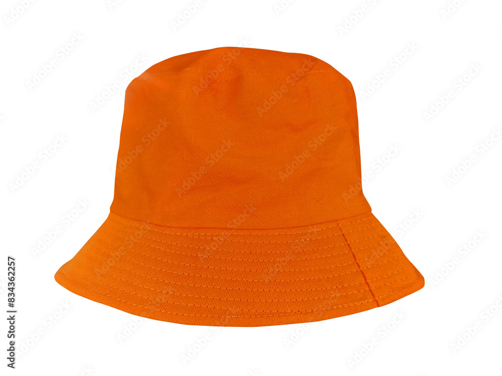 Fototapeta premium Orange bucket hat PNG transparent