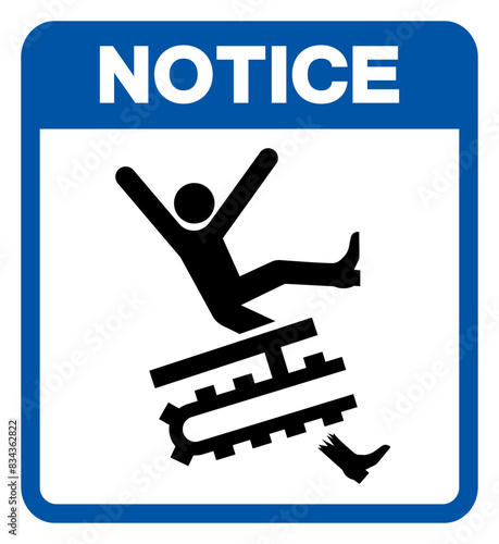 Notice Entanglement Hazard Leg Symbol Sign, Vector Illustration, Isolate On White Background Label .EPS10