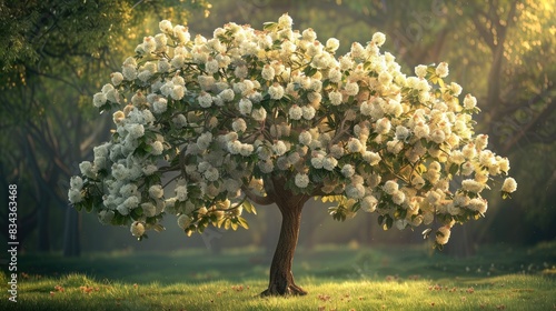 Blooming pear tree photo