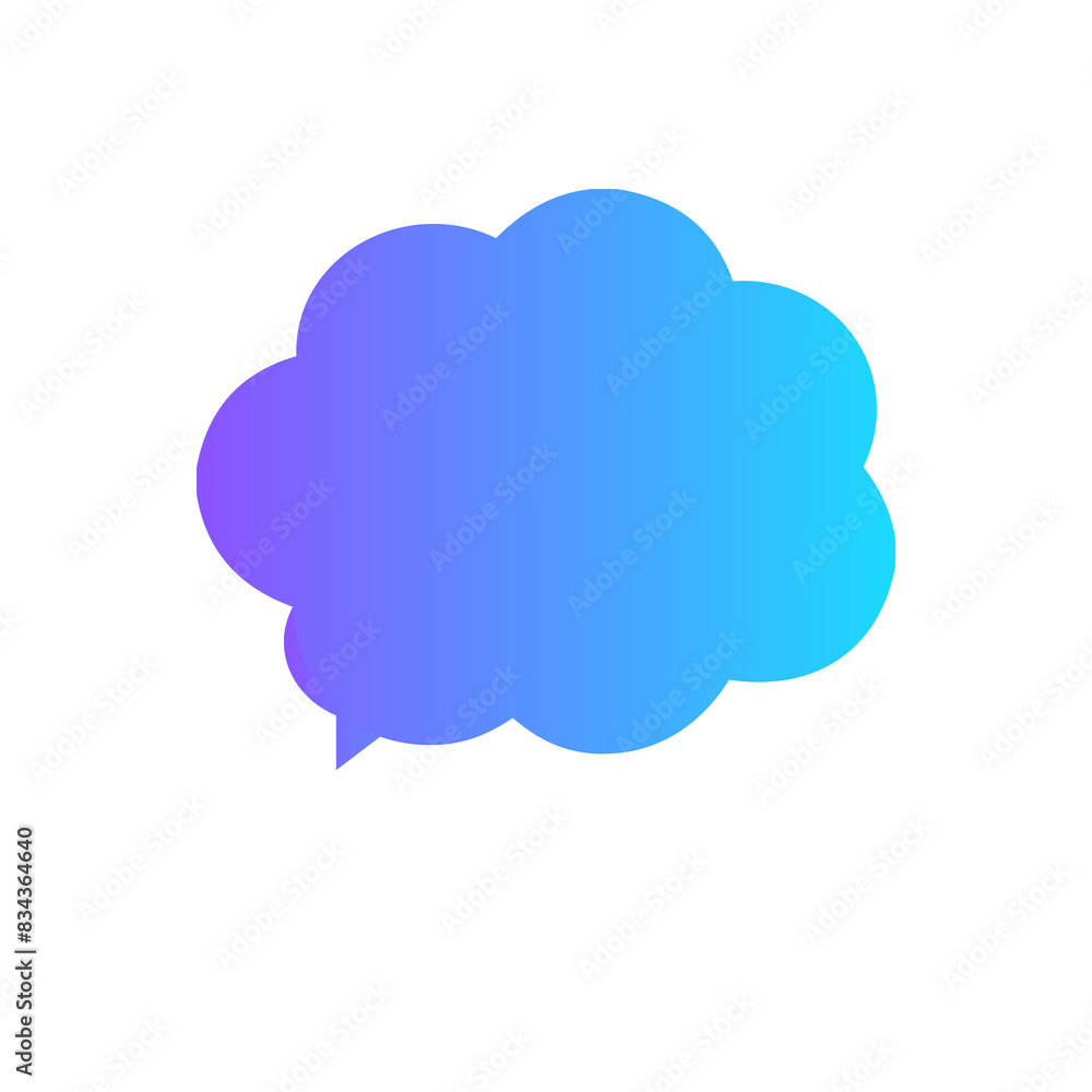 Speech bubble of cloud Speech bubble of cloud