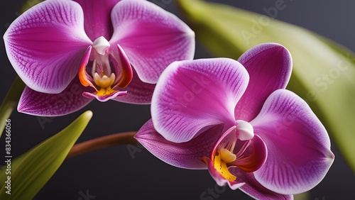 Photo of xylobium  orchid  flower generative ai 