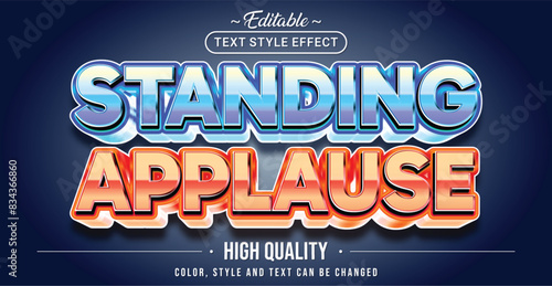 Editable text style effect - Standing Applause text style theme.