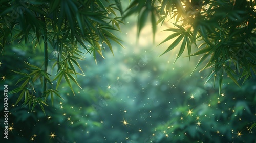 Astral Arboretum: Tanabata Bamboo Decoration Art photo