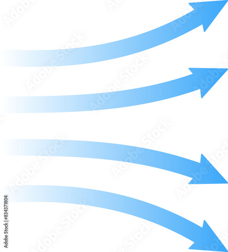 Air flow movement of arrow direction
