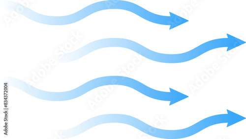 Air flow movement of arrow direction