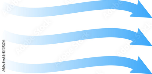 Air flow movement of arrow direction