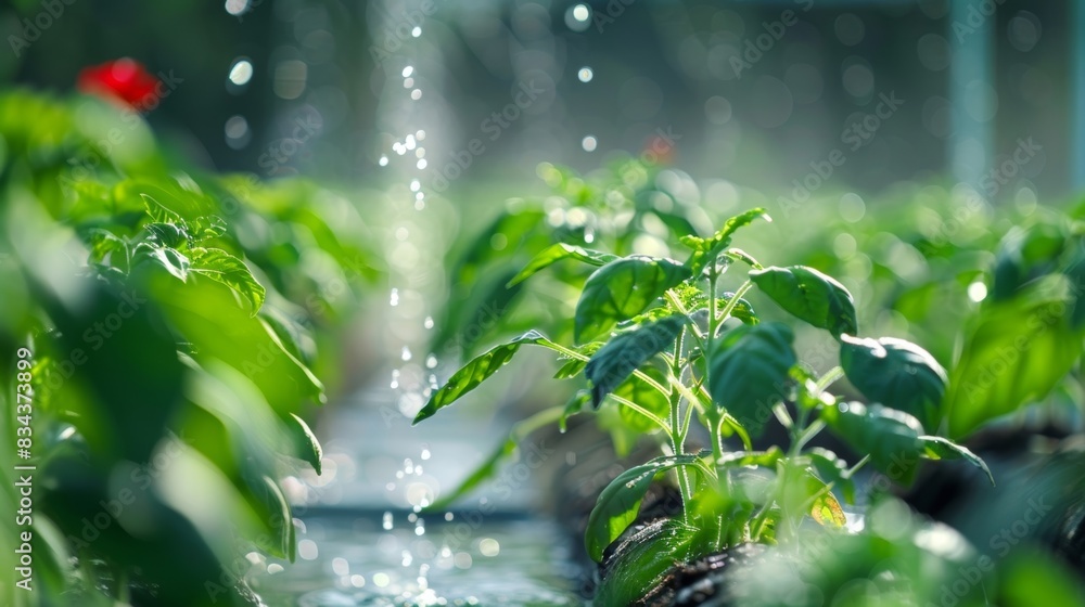 An intelligent irrigation system connected to the CO2 management system providing plants with the optimal amount of water and nutrients for maximum growth. An intelligent irrigation system connected to the CO2 management system providing plants with the optimal amount of water and nutrients for maximum growth.