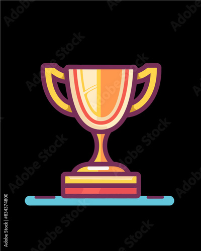 small winner #1 trophy number one winner's golden shine winner's circle brand new award sweepstakes winning bronze blank name plate trophy transparent single icon generative ai