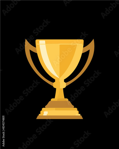 winner #1 trophy number one winner's golden shine winner's circle brand new award sweepstakes winning sharp handle blank name plate trophy transparent single icon generative ai