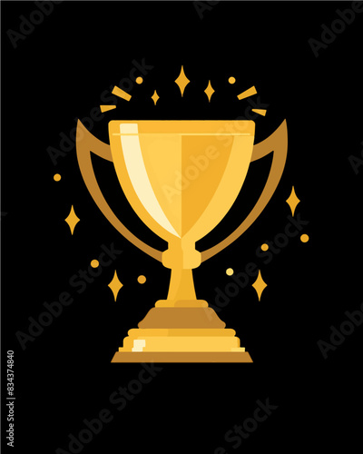 winner #1 trophy number one winner's golden shine winner's circle brand new award sweepstakes winning golden confetti sharp handles blank name plate trophy transparent single icon generative ai