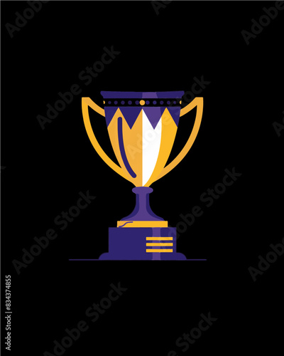winner #1 trophy number one winner's golden shine winner's circle brand new award sweepstakes winning blue modern jeweled blank name plate trophy transparent single icon generative ai