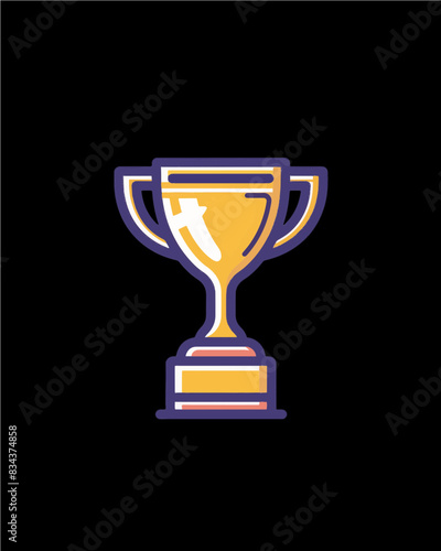 winner #1 trophy number one gold reflection winner's golden shine winner's circle brand new award sweepstakes winning blank name plate trophy transparent single icon generative ai