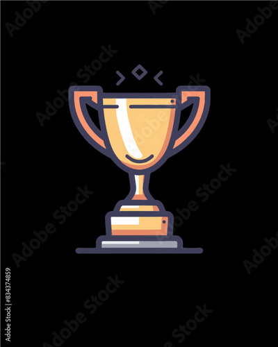 winner #1 trophy number one winner's golden shine winner's circle brand new award sweepstakes winning tiered blank name plate trophy transparent single icon generative ai