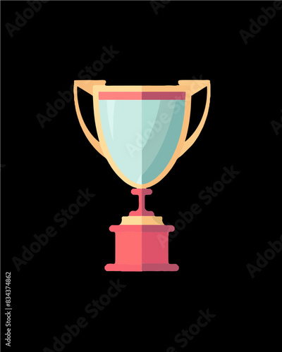 winner #1 trophy number one winner's golden shine winner's circle brand new award sweepstakes winning green blue gold red blank name plate trophy transparent single icon generative ai