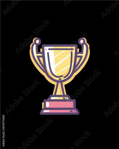 winner #1 trophy number one winner's golden shine winner's circle brand new award sweepstakes winning pink base blank name plate trophy transparent single icon generative ai