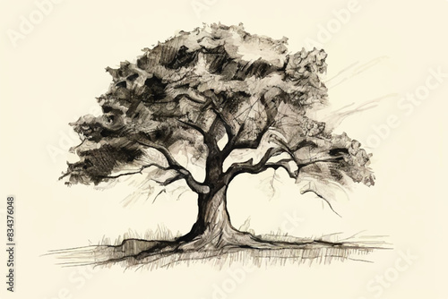 Tree Sketch. Hand drawn tree sketch.  © Usama