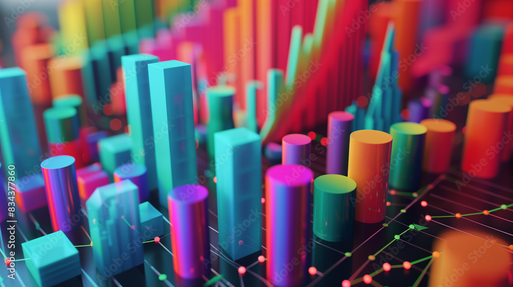 business data statistics 3d graph business data statistics 3d graph