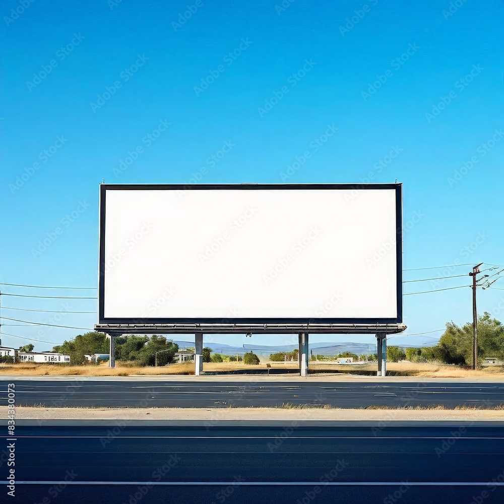 Billboard mockup image, large clean white surface, empty large advertising space, Bigboard Billboard mockup image, large clean white surface, empty large advertising space, Bigboard