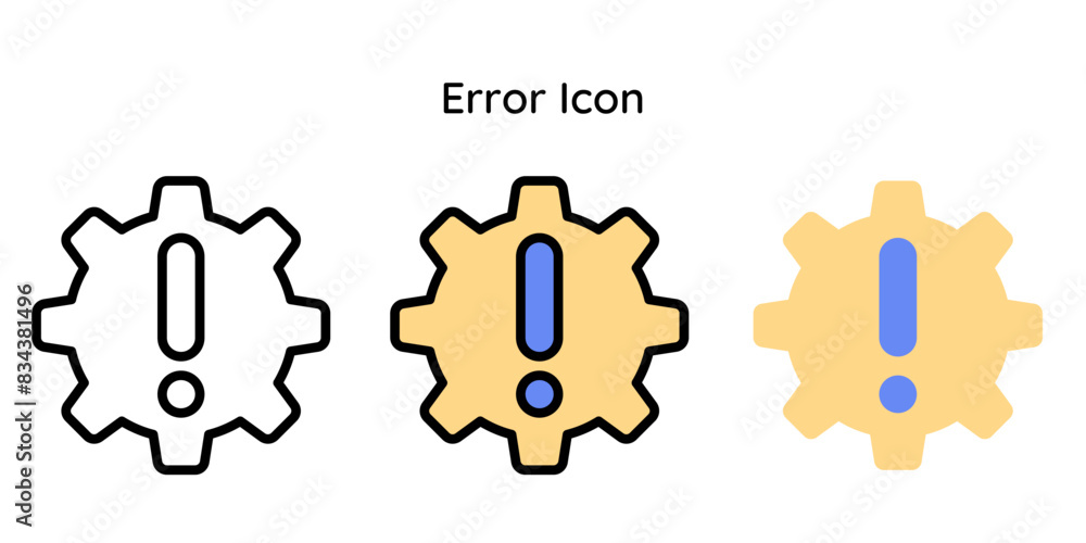 Error icon related to maintenance, setting, internet, security. Error icon related to maintenance, setting, internet, security.