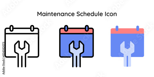 Maintenance Schedule icon related to maintenance, setting, internet, security.