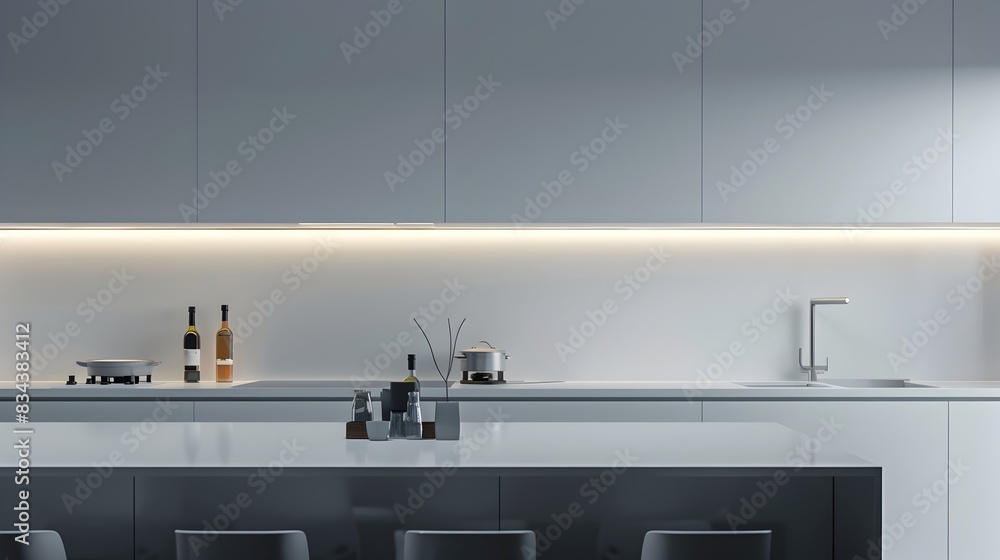 Sophisticated Minimalist Kitchen Design with Sleek Appliances and Monochrome Palette Sophisticated Minimalist Kitchen Design with Sleek Appliances and Monochrome Palette