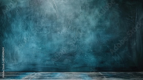 Blue textured chalkboard wallpaper with free space for text on a photo booth background