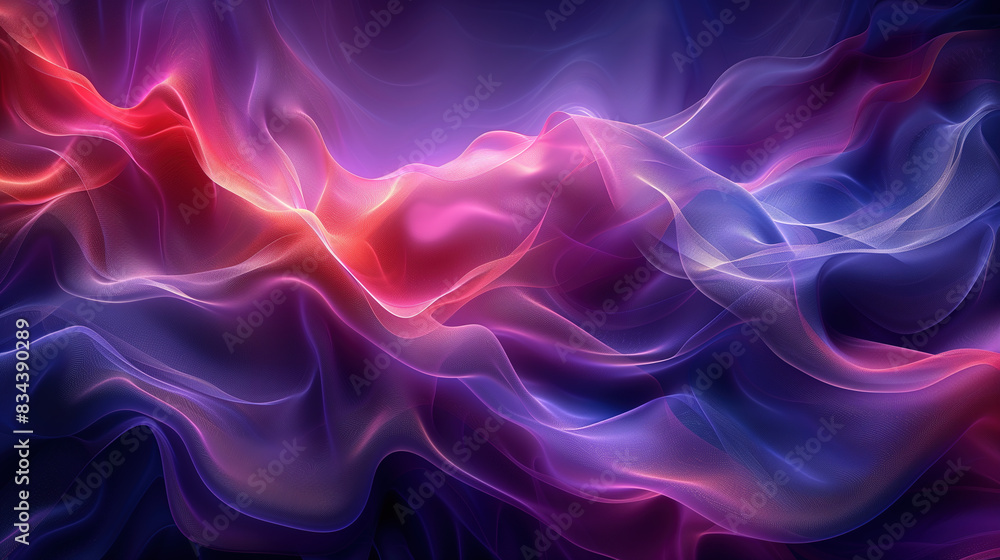 Obraz premium Blue-Purple Tech Sci-Fi Abstract Line Light Beam Glossy Background