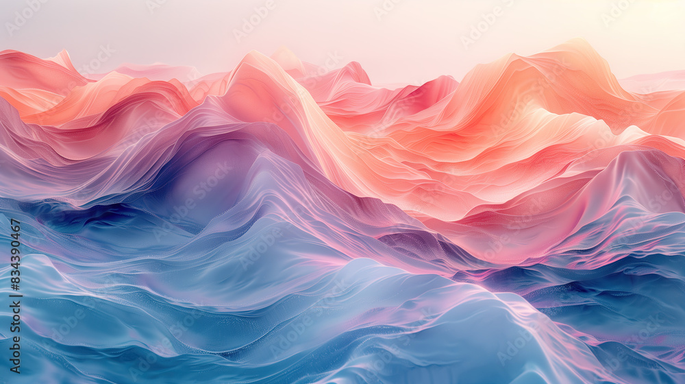 Obraz premium Blue-Purple Tech Sci-Fi Abstract Line Light Beam Glossy Background