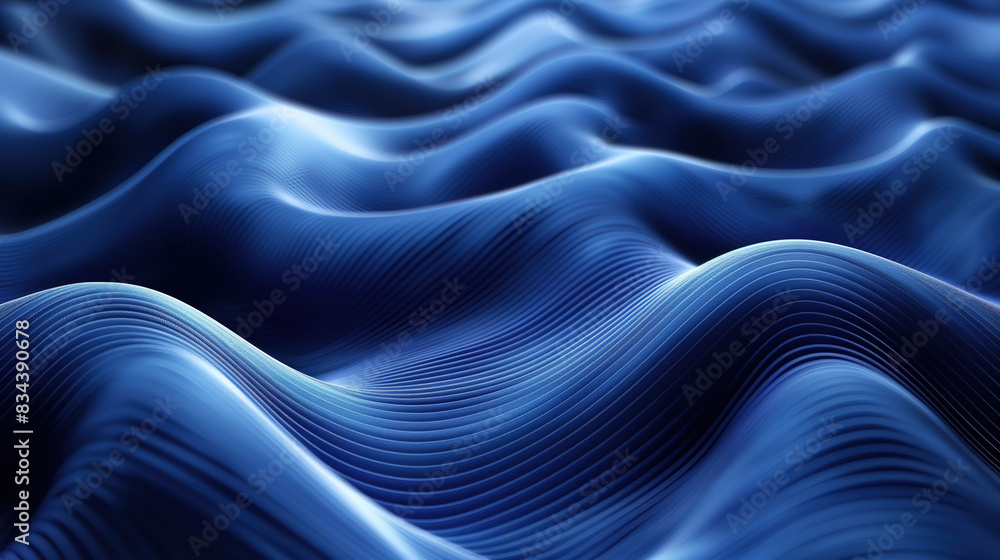 Obraz premium Blue Tech Sci-Fi Abstract Line Light Beam Glossy Background