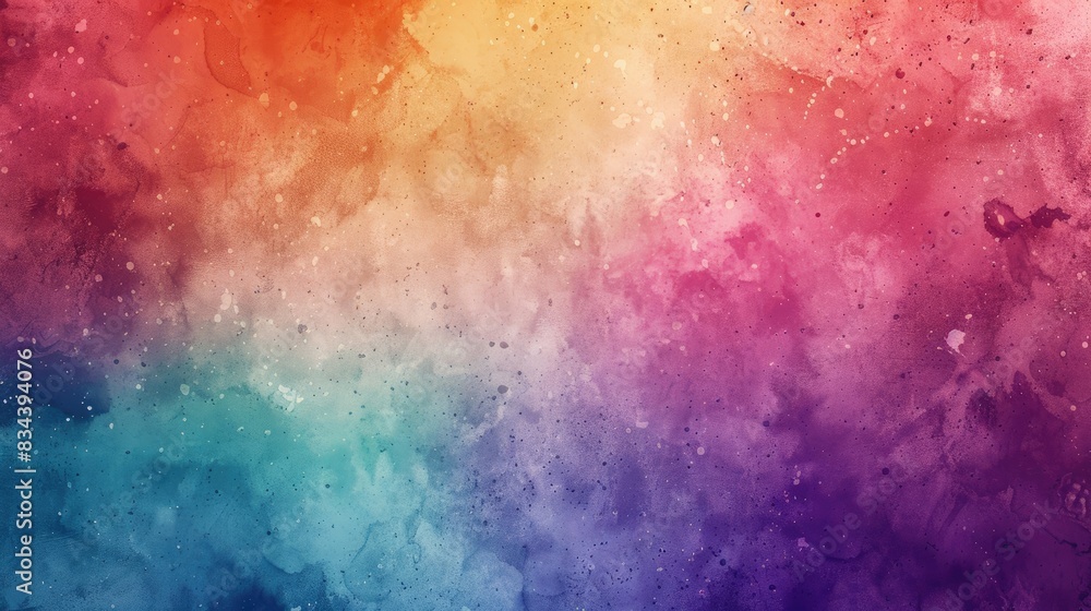 Blurred watercolor background with colorful paint spots creating a textured multicolor grunge design
