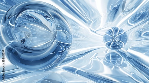 abstract futuristic freeform glass background	
