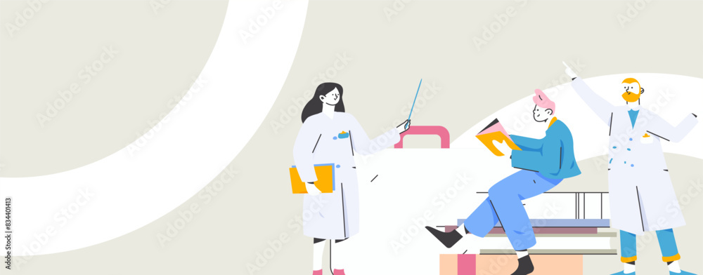 Medical characters fighting the epidemic flat vector concept operation hand drawn illustration
Medical characters fighting the epidemic flat vector concept operation hand drawn illustration