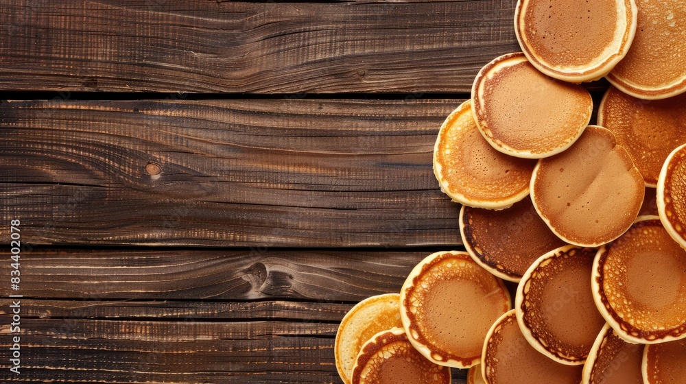 Border background of pancakes with space for text Border background of pancakes with space for text