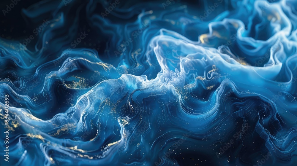 Flowing streams of liquid merging and mixing in abstract patterns Flowing streams of liquid merging and mixing in abstract patterns