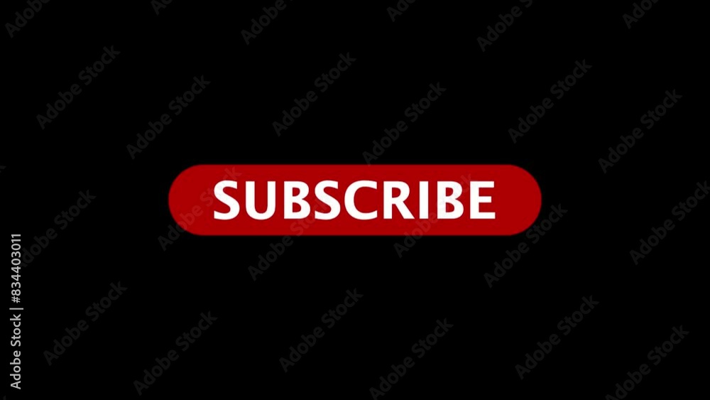 animated subscribe button for youtube videos, 60fps animation with red button and black background animated subscribe button for youtube videos, 60fps animation with red button and black background
