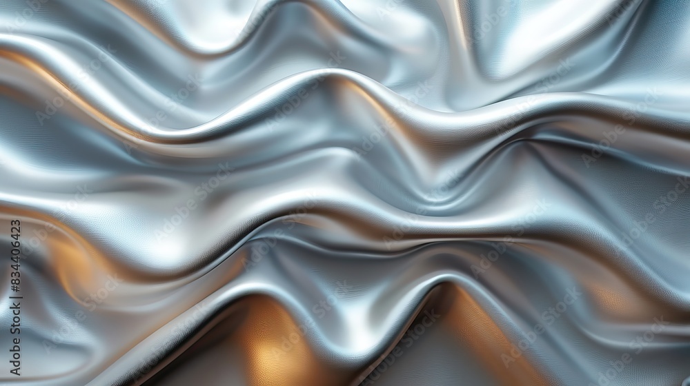 A sleek silver background with elegant ribbon curls and a blank area in the center. - Event decoration background A sleek silver background with elegant ribbon curls and a blank area in the center. - Event decoration background