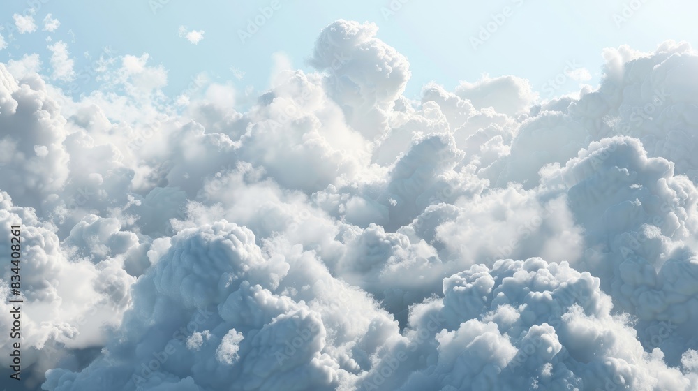 3D Rendered Cumulus Clouds on Transparent Background 3D Rendered Cumulus Clouds on Transparent Background