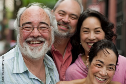 Diverse Group of Senior Adult People Laughing Happiness Togetherness Concept © Iigo