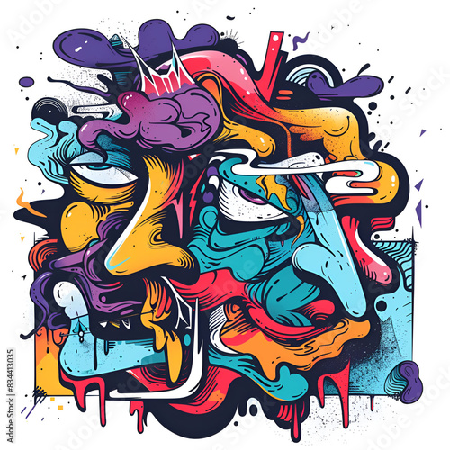 productivity, Adorable, Bold Colors, Graffiti, Contour, Vector, White Background, Detailed