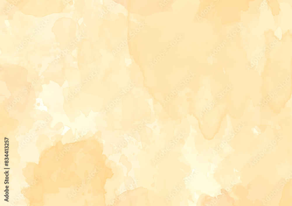 オレンジ色の水彩絵の具で描いた背景 オレンジ色の水彩絵の具で描いた背景