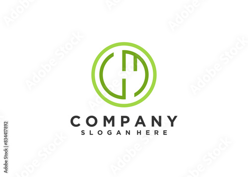 Initial letter LM logo design