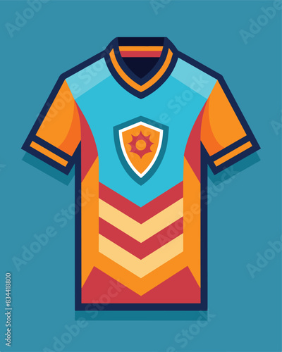 vector illustration of a t - shirt with a flag of the united arab emirates