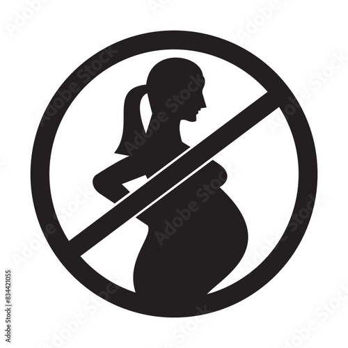 No pregnant icon symbol vector illustration