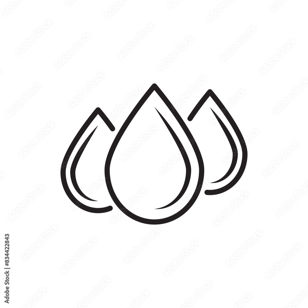 drop icon, liquid icon, humidity icon isolated black on white background vector illustration drop icon, liquid icon, humidity icon isolated black on white background vector illustration