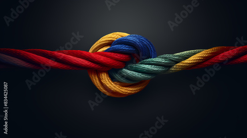 A colorful rope, a symbol of strength and unity