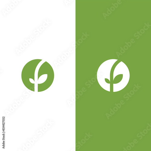 Symbol letter f fresh logo design vector illustration 