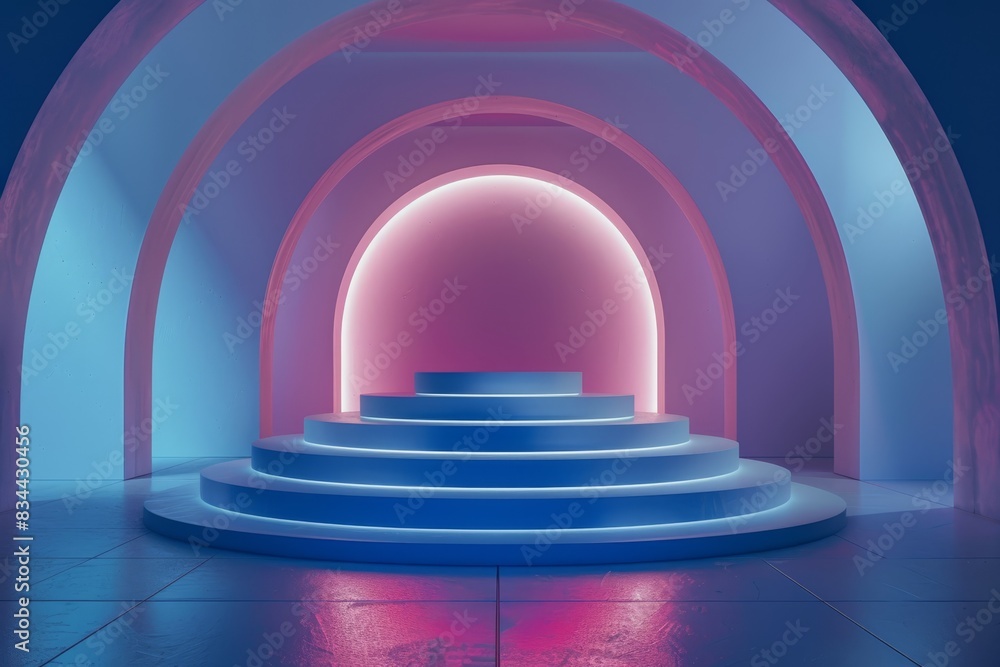 Futuristic Empty Podium Futuristic Empty Podium