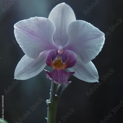 a single flower that is blooming on a stem