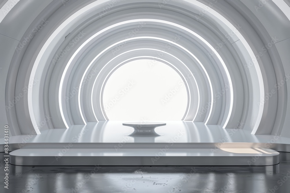 Naklejka premium Futuristic Empty Podium