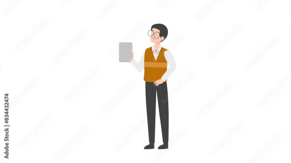 Man Holding Blank Placard Man Holding Blank Placard